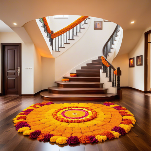 Festivals & Culture: balustrade, flower, hardwood floor