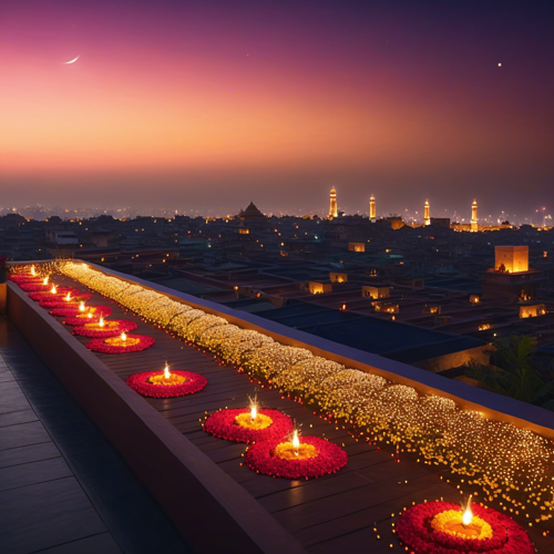 Festivals & Culture: balcony, balustrade, candle