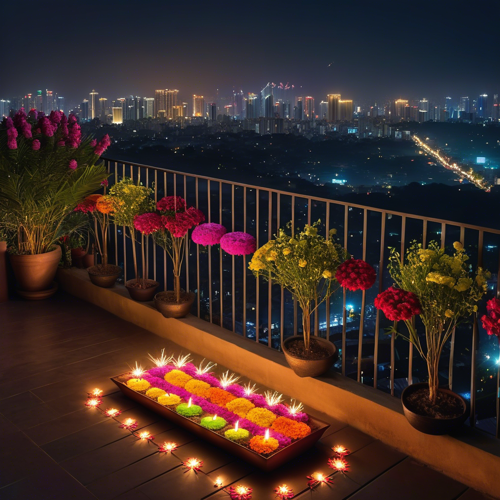 Festivals & Culture: balcony, balustrade, candle