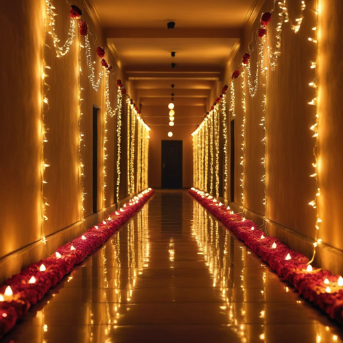 Festivals & Culture: candle, christmas light, corridor