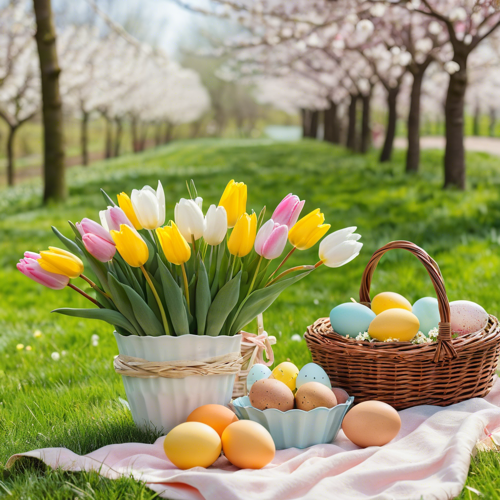 Monsoon & Seasons: basket, blanket, cherry blossom