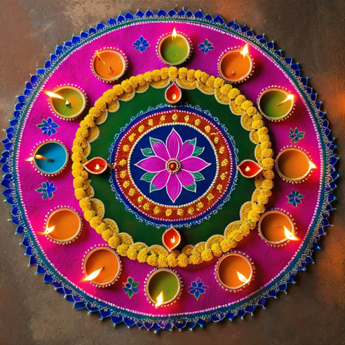 Festivals & Culture: candle, festival, mandala
