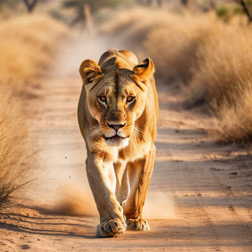 Nature & Wildlife: animal, brush, dirt road