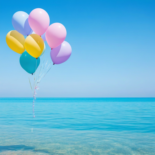 Dance & Music: balloon, beach, float