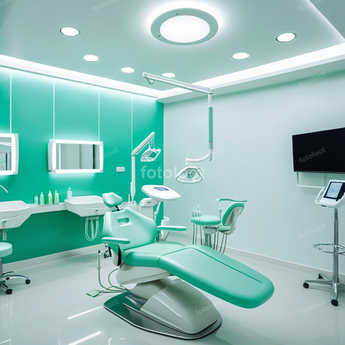 Healthcare: lamp, chair, clinic