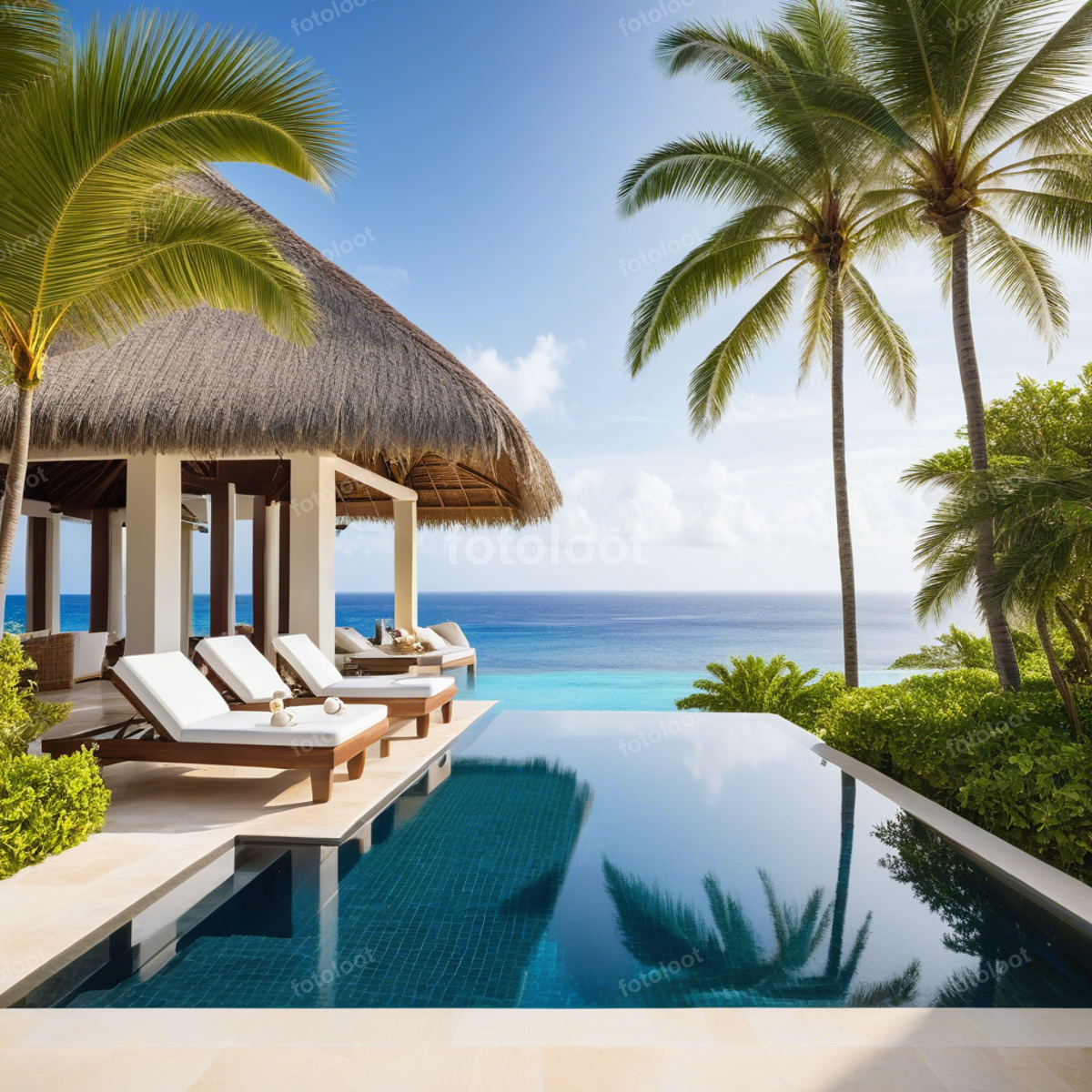 Travel & Landmarks: beach chair, cabana, daybed