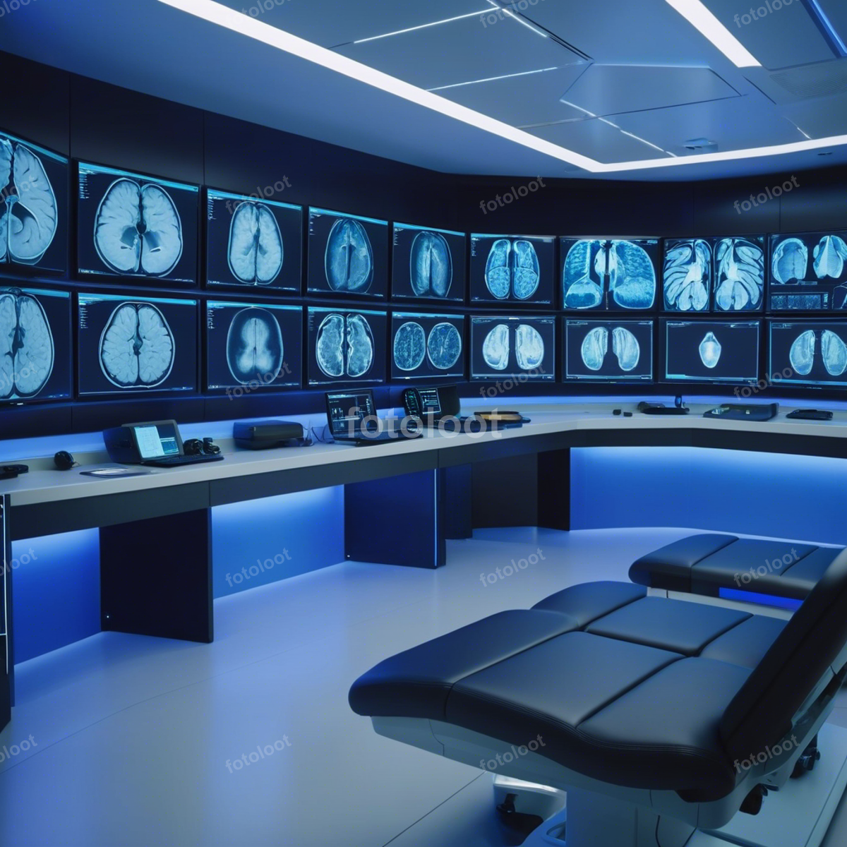 Technology: brain, chair, clinic
