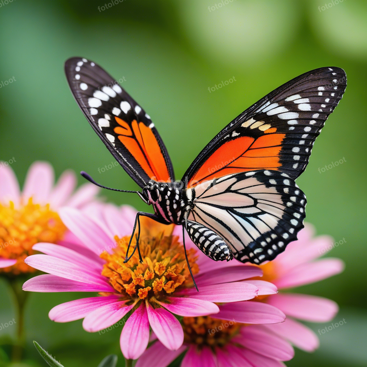 Nature & Wildlife: butterfly, daisy, flower