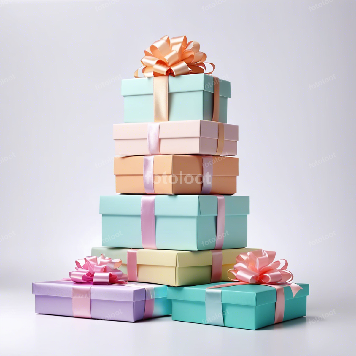 Festive Shopping: bow, box, cube