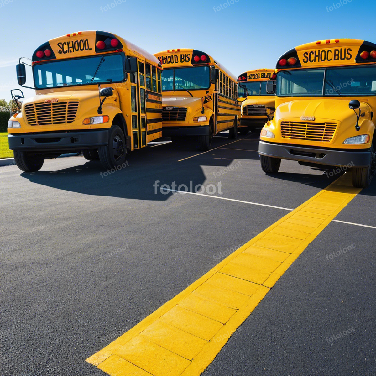 Education: parking lot, fleet, line