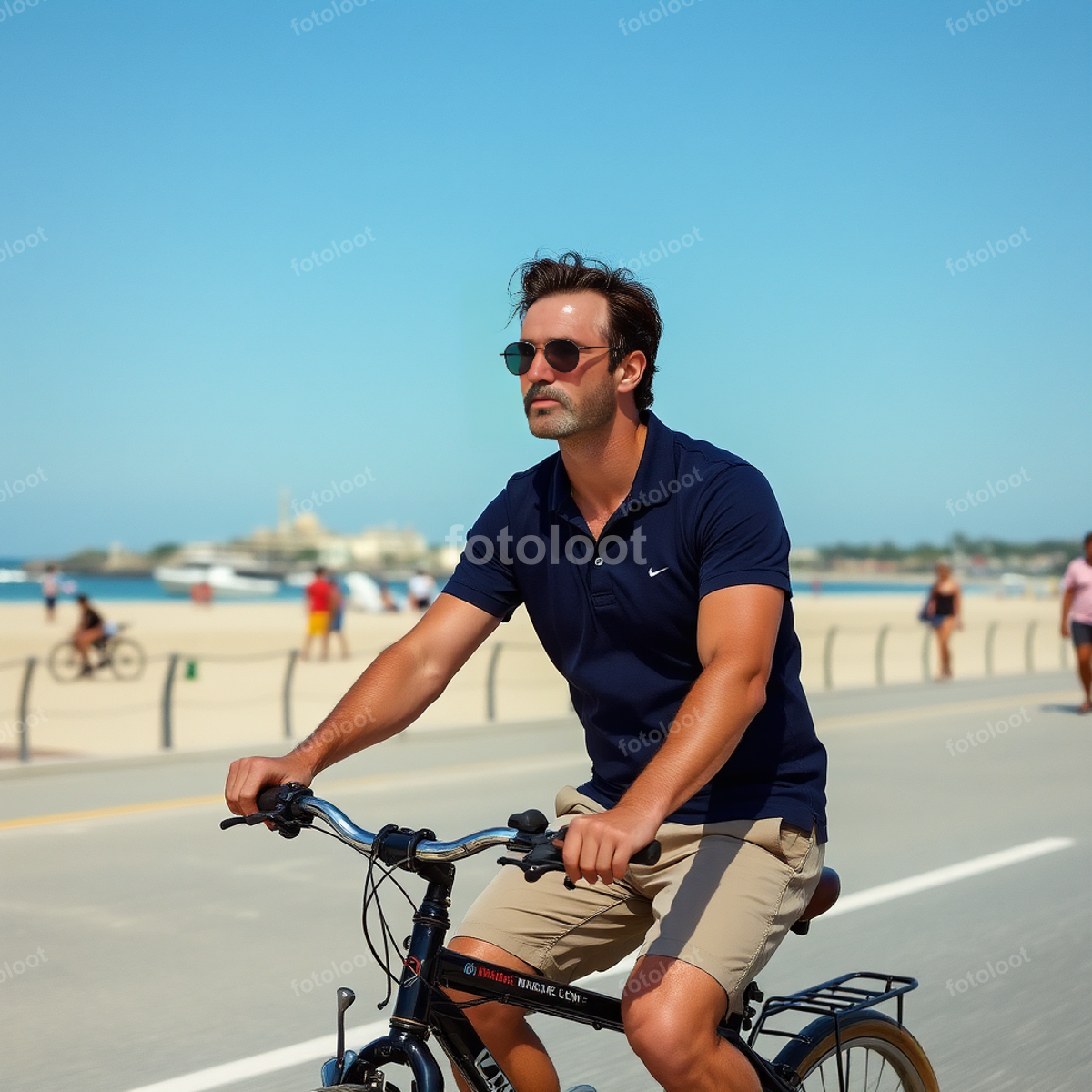 People & Portraits: beach, bicycle, goggles