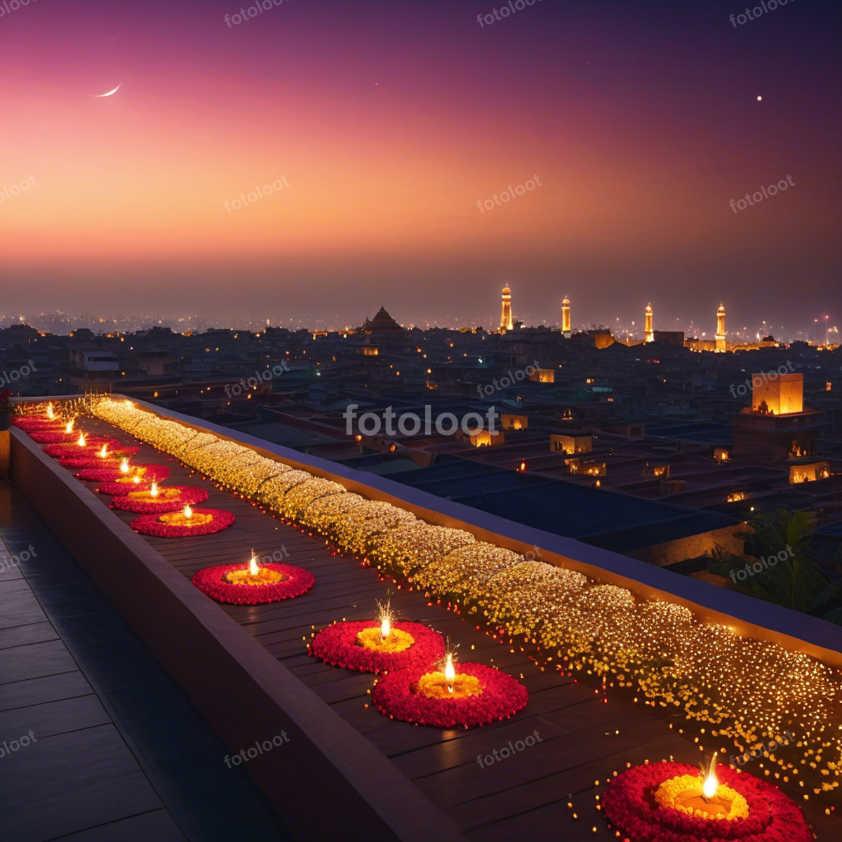 Festivals & Culture: balcony, balustrade, candle