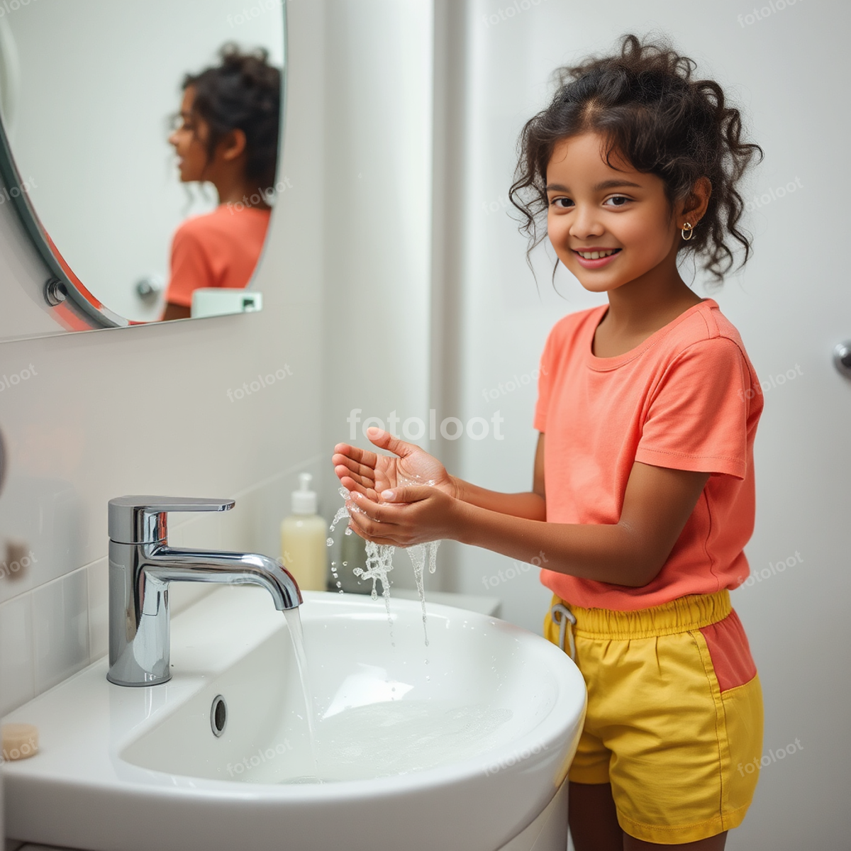 Children: bathroom, child, faucet