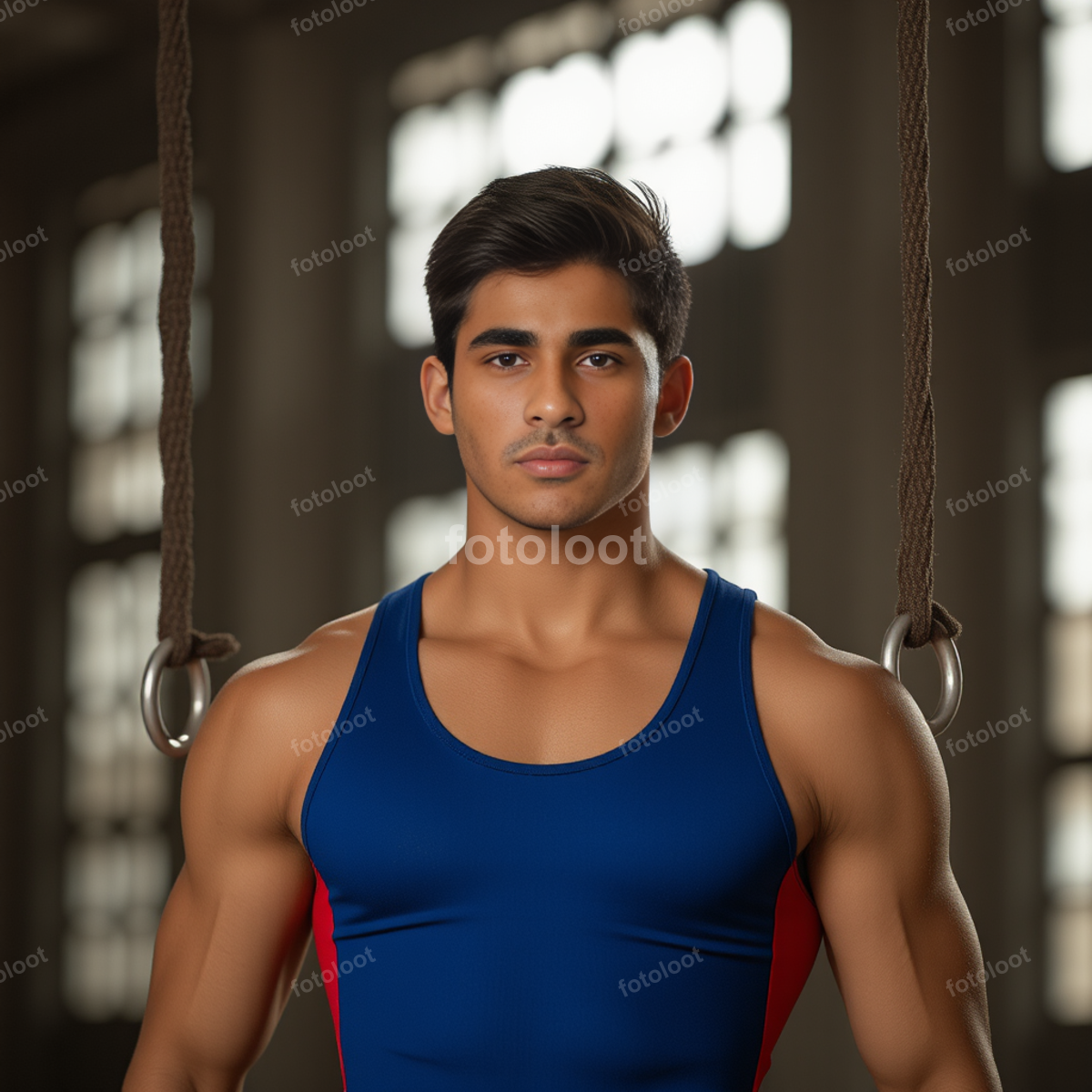 People & Portraits: athletic, bodybuilder, rope