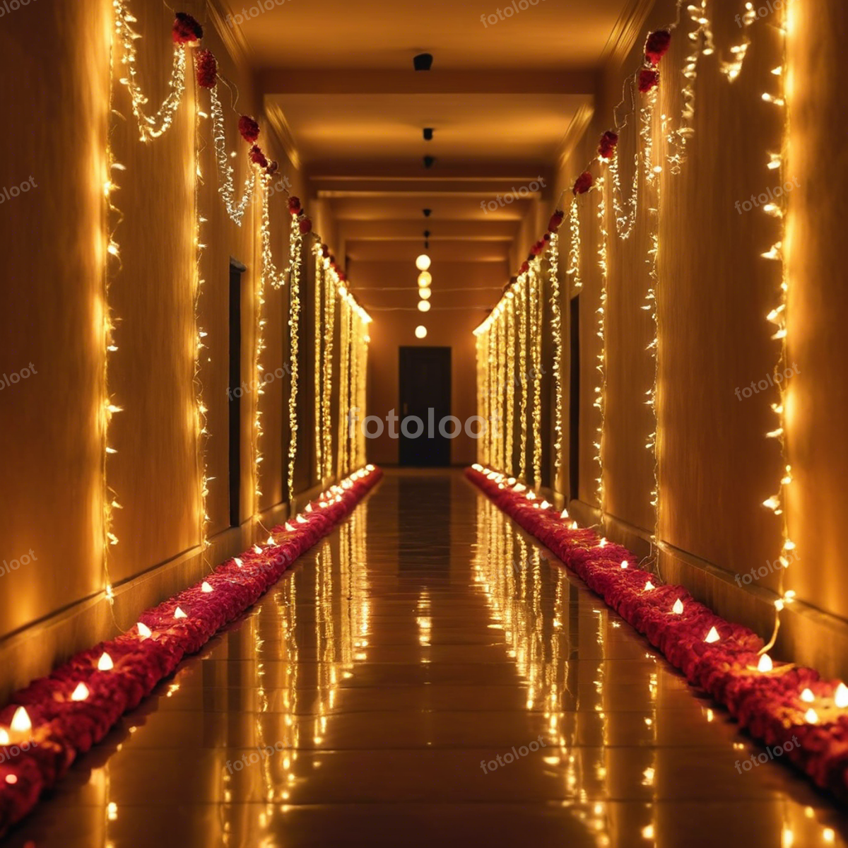 Festivals & Culture: candle, christmas light, corridor