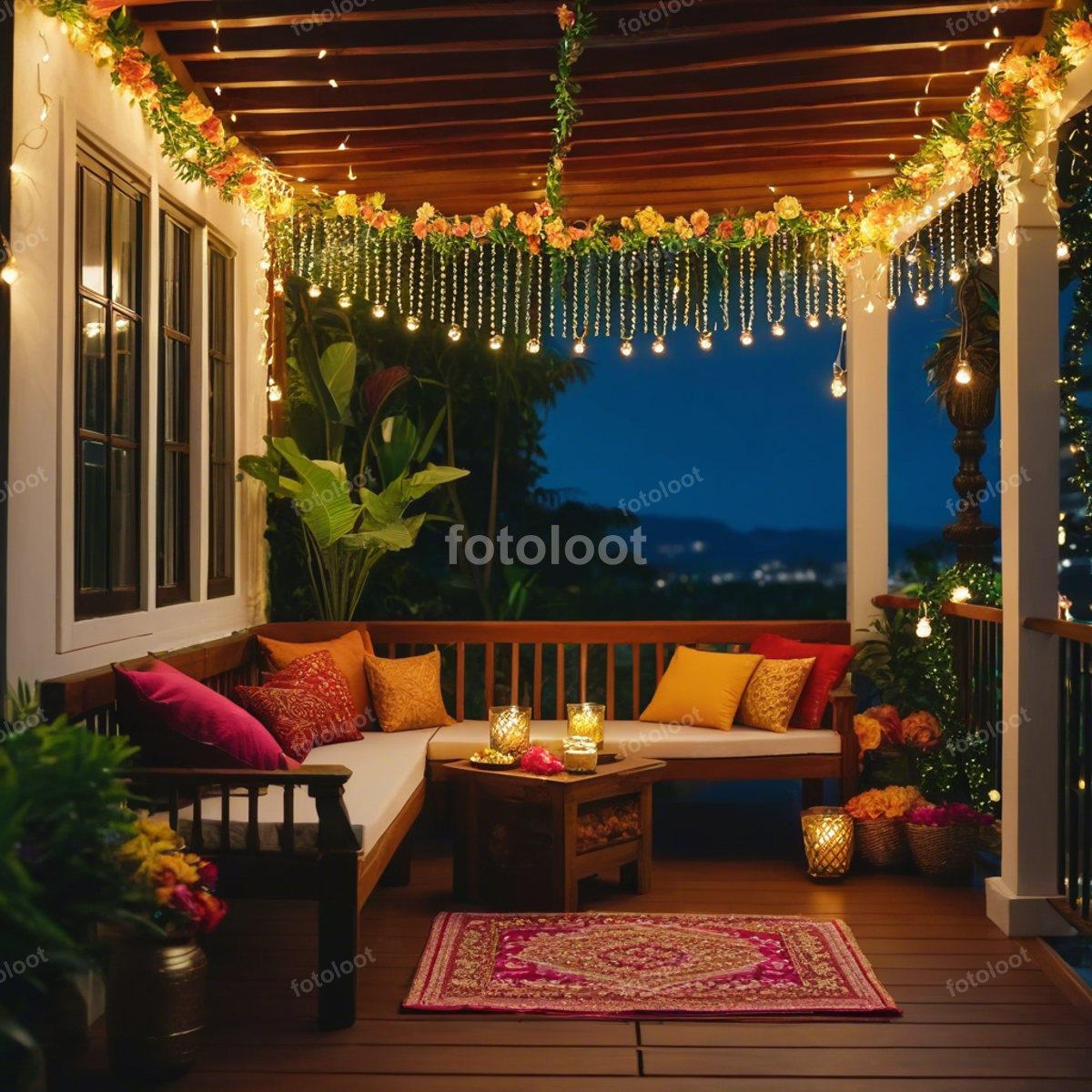 Festivals & Culture: blanket, canopy, christmas light