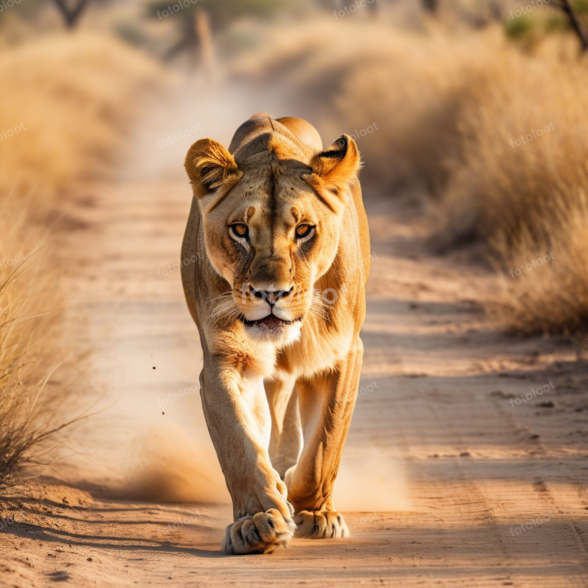 Nature & Wildlife: animal, brush, dirt road