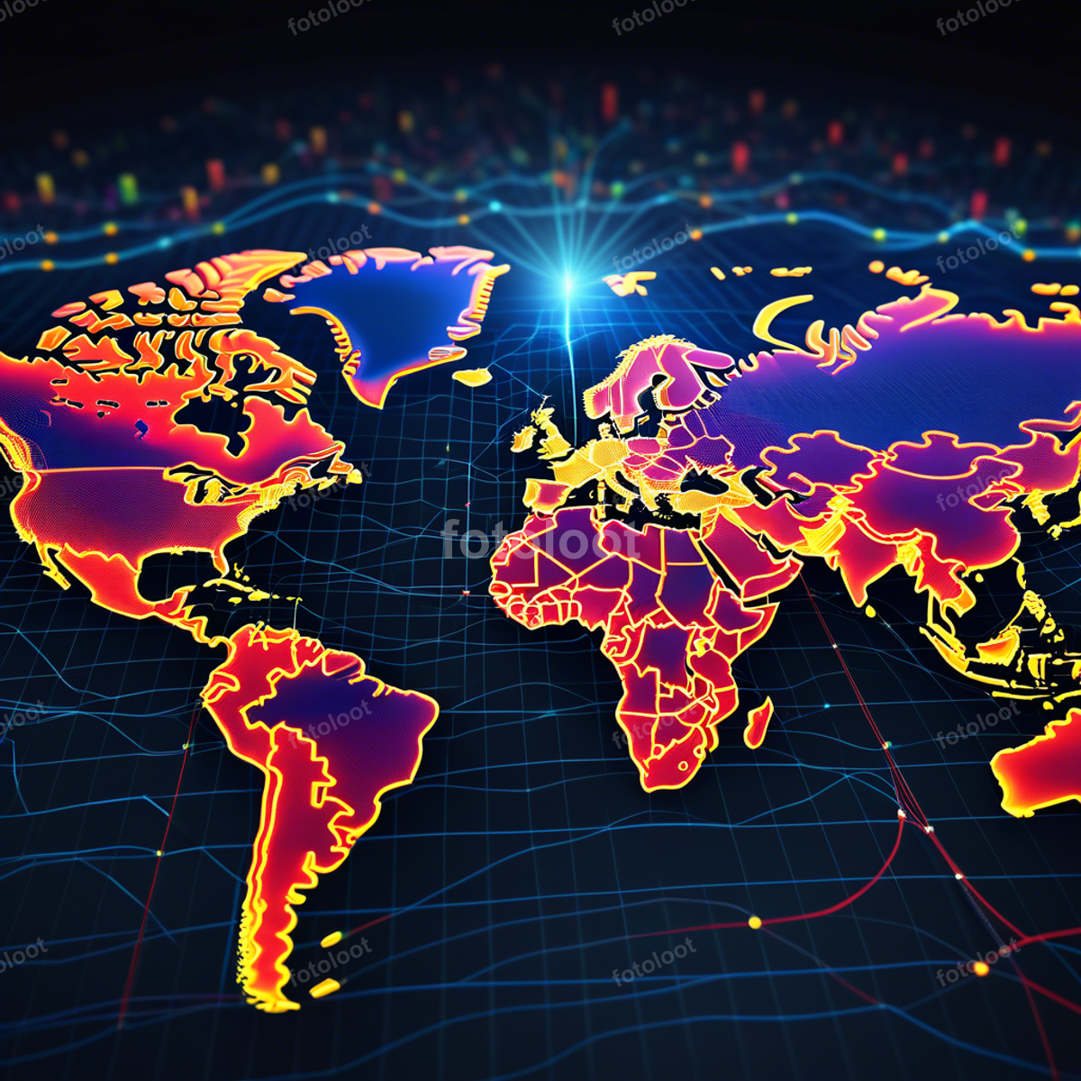 Business & Startups: connect, continent, earth