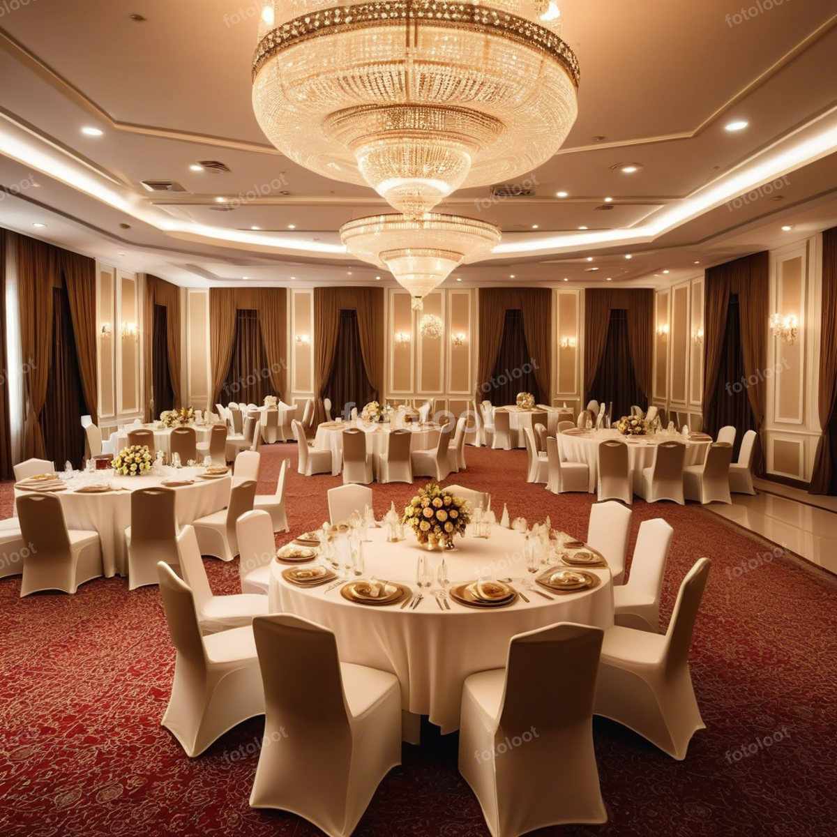 Food & Cuisine: ballroom, banquet, buffet