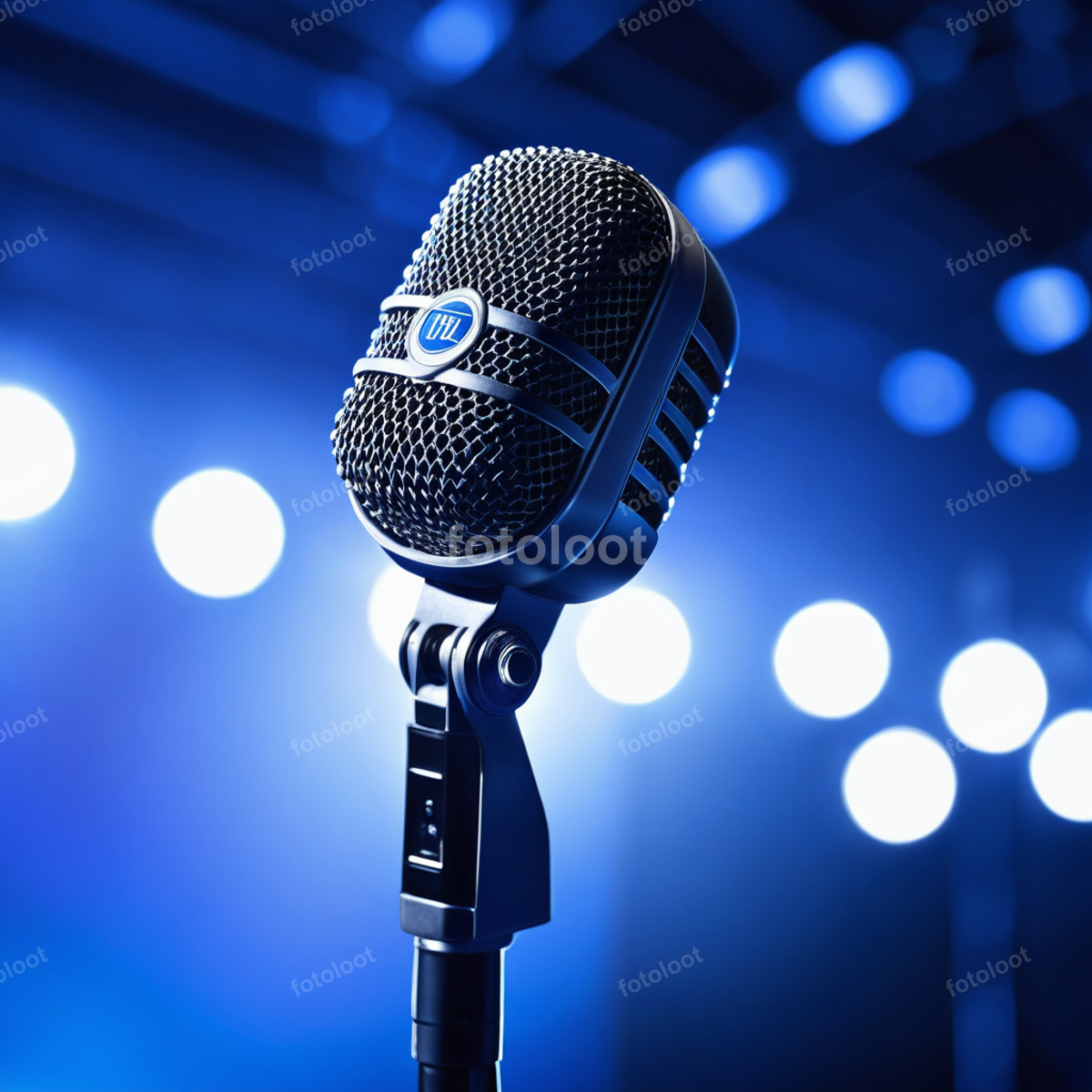 Dance & Music: microphone, stage light, dot